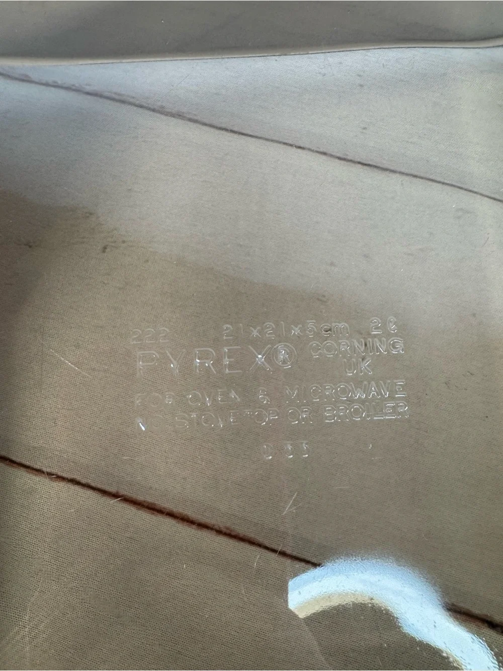 Vintage Pyrex 222 Smoke Brown Glass Square Baking Dish